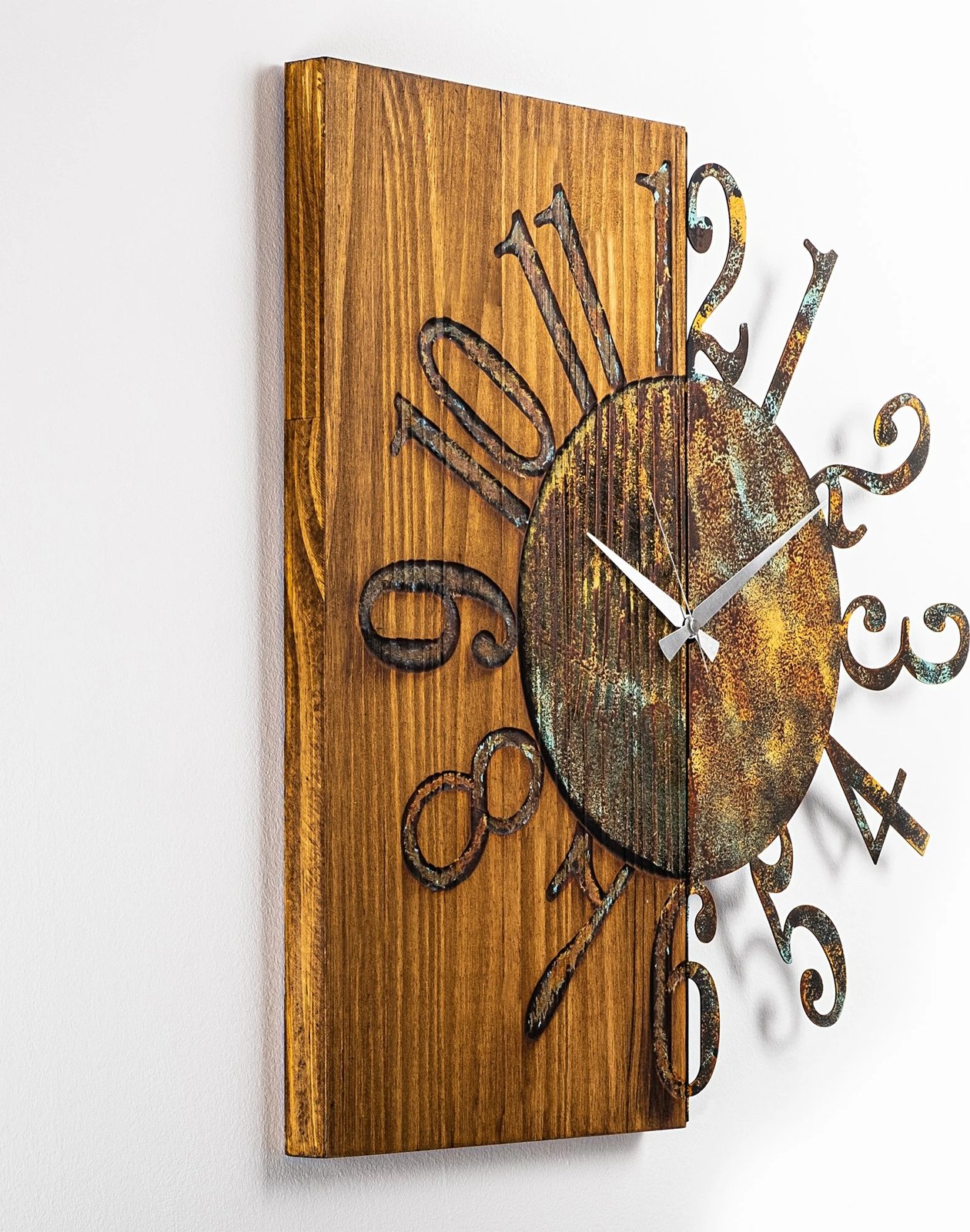 Orë muri dekorative prej druri Wallity, shumëngjyrëshe, 58x58x3 cm