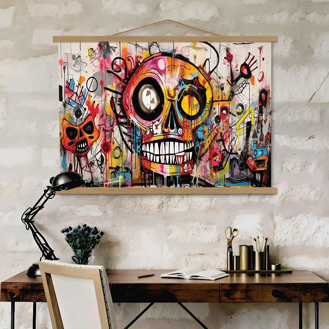 Pikturë dekorative me kornizë, shumëngjyrëshe, MRG65, 50x70cm