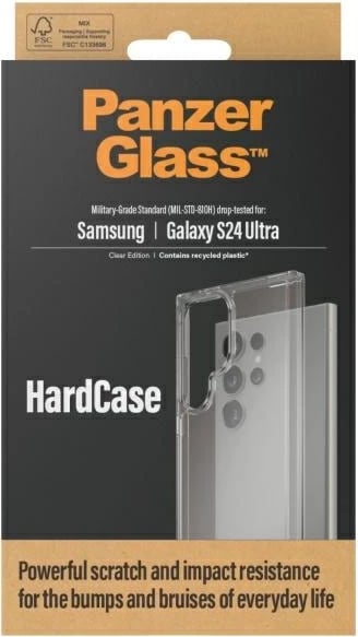 Mbështjellës PanzerGlass HardCase për Samsung Galaxy S24 Ultra, transparent