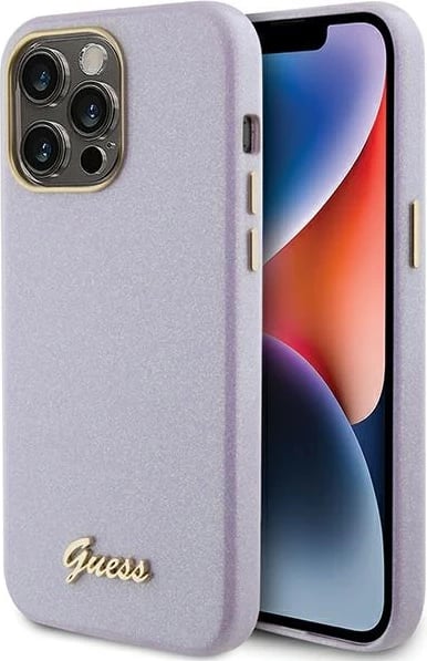 Mbështjellës Guess Glitter Glossy Script për iPhone 15 Pro Max, vjollcë Mbështjellës Guess Glitter Glossy Script për iPhone 15 Pro Max, vjollcë