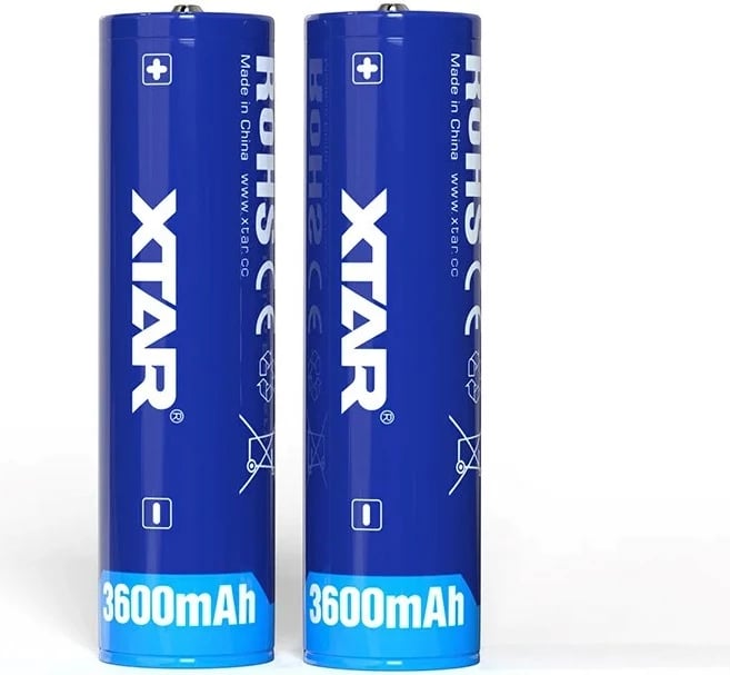 Bateri rikarikueshme XTAR 18650-3600, 3600 mAh, 3.6V, Li-Ion, Blu