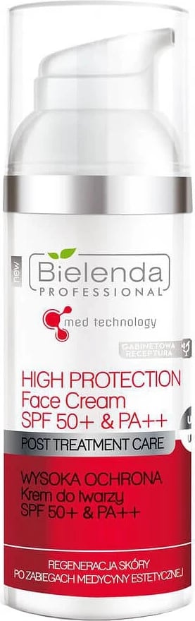 Krem fytyre për femra Bielenda Professional Post Treatment Care SPF50+ & PA++ 50ml