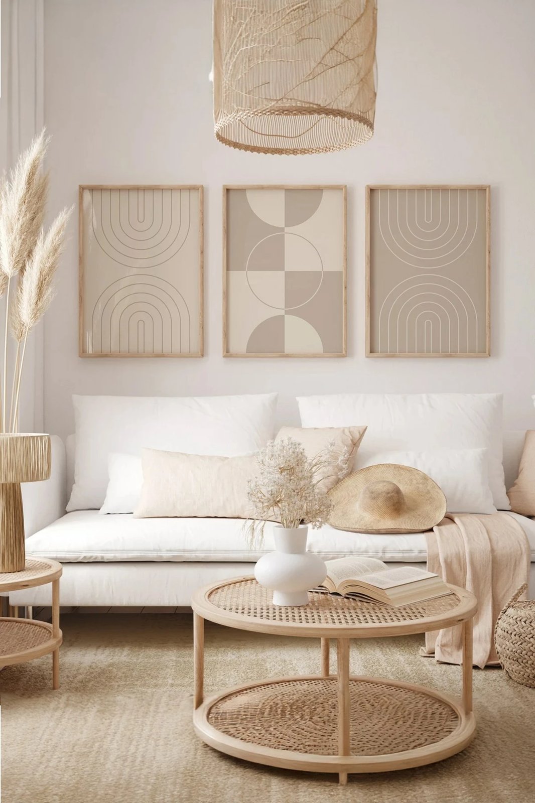 Pikturë dekorative me kornizë, set prej 3 copash, Wallity, 3Dartsohoset22