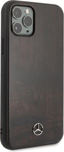 Mbështjellës Mercedes Wood Line Rosewood për iPhone 11 Pro, kafe
