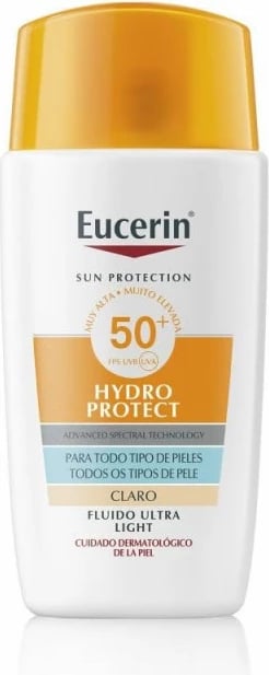 Fluid për fytyrë për mbrojtje nga dielli Eucerin Hydro Protect SPF50+ Ligero