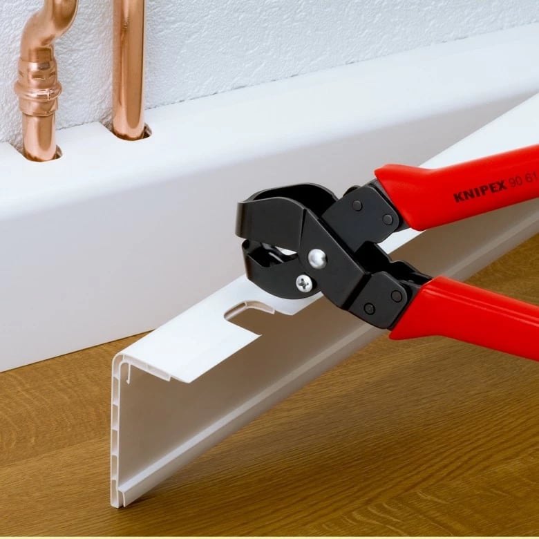 Knipex notching pliers 90 61 20, çelik, dorezë e izolume, 2 cm, e kuqe
