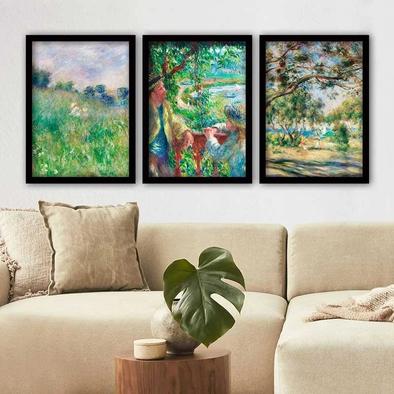 Pikturë dekorative me kornizë (3 copë), Wallity, 3SC_UN895095_3545