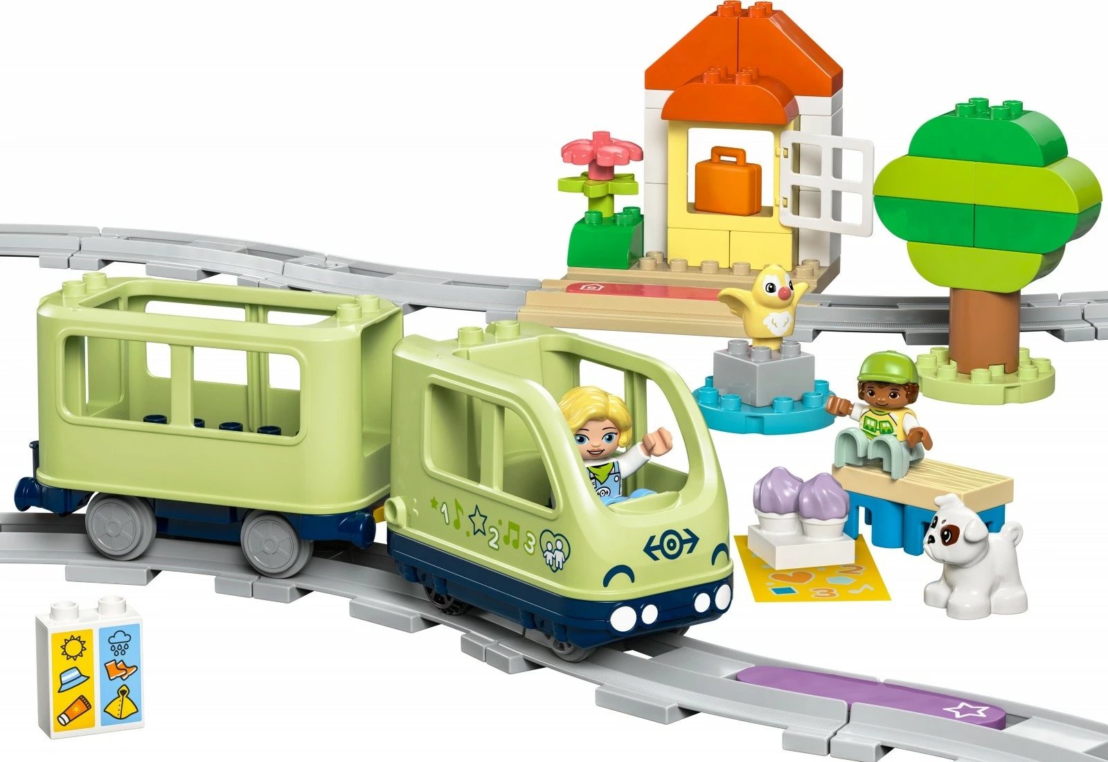 Set lodrash LEGO DUPLO 10427, tren interaktiv me drita dhe zëra, 57 pjesë