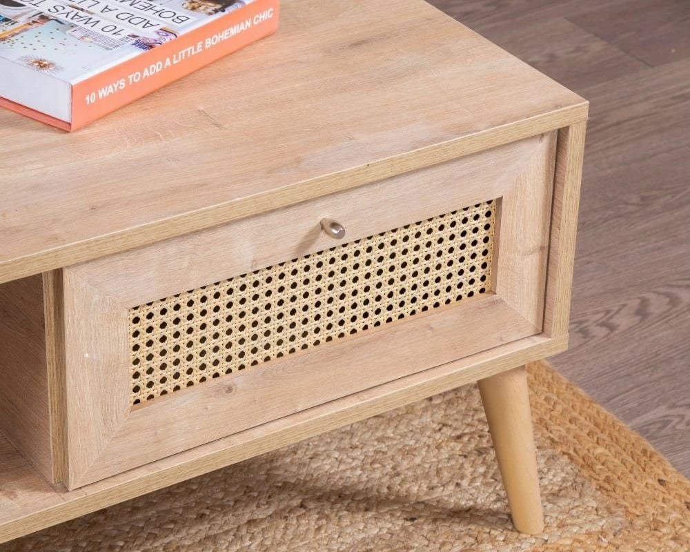 Tavolinë kafeje Skye Decor, ngjyrë lisi, Calvin