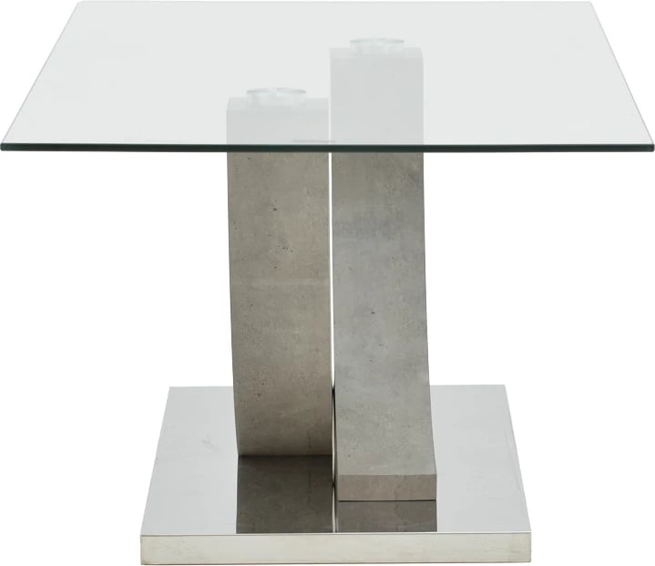 Tavolinë Kasmora dru-xham gri 110x60x45cm