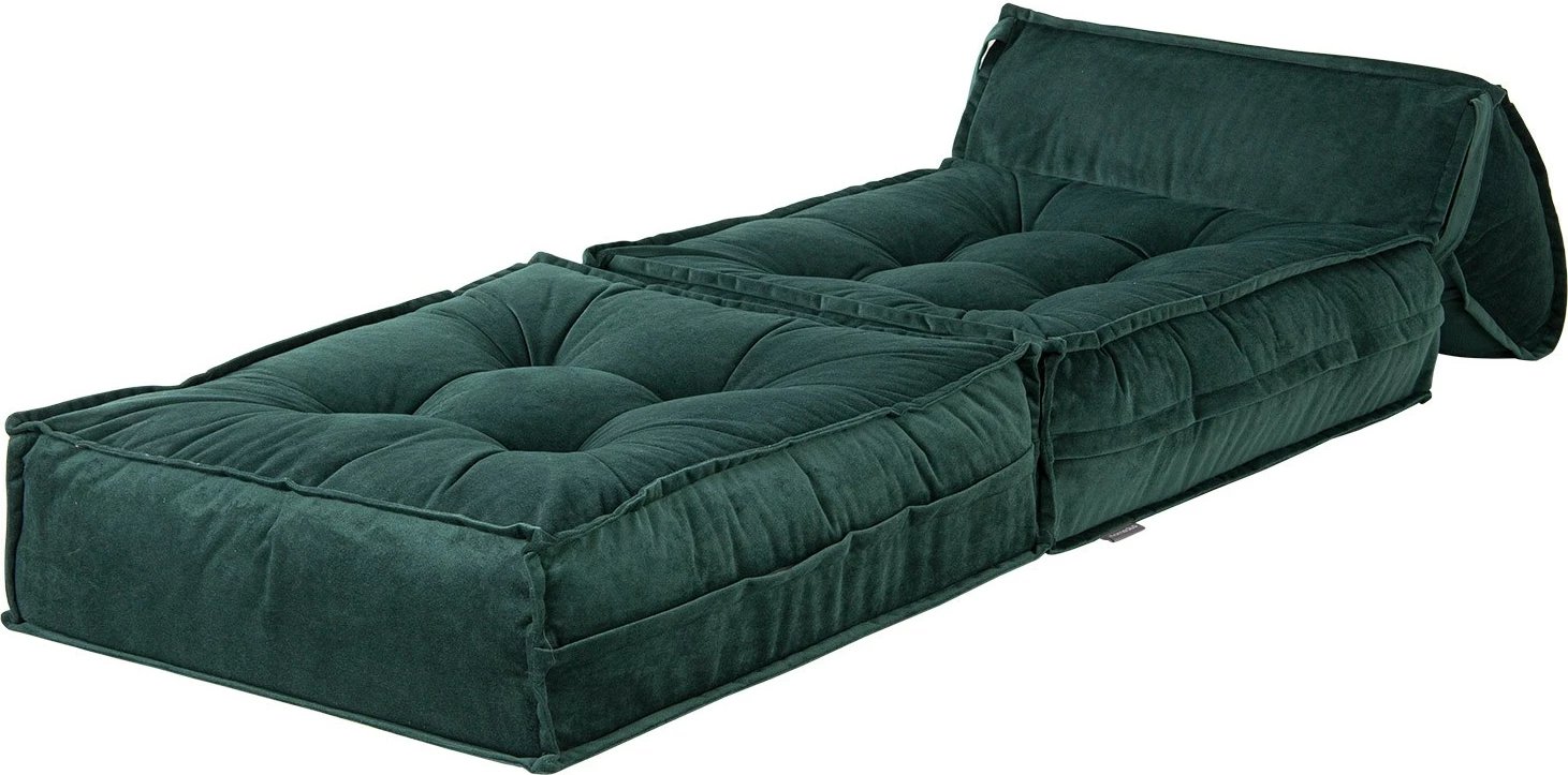 Krevat-karrige një vendës, kadife ngjyrë jeshile petrol, Atelier del Sofa
