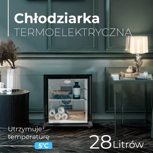 frigorifer termolelektrik Adler AD 8088 28 L derë xhami raft xhami LED i brendshëm 100-240V i zi frigorifer termolelektrik Adler AD 8088 28 L derë xhami raft xhami LED i brendshëm 100-240V i zi