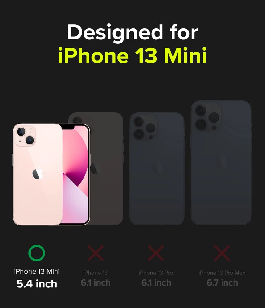 Mbështjellës Ringke Fusion X Design për iPhone 13 mini, FXD540E43, i zi/transparente