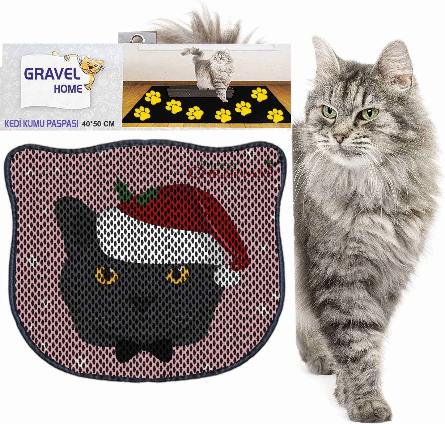 Tapet për rërë të maceve, shumëngjyrësh, Paws & Whiskers, Kdkafa0147