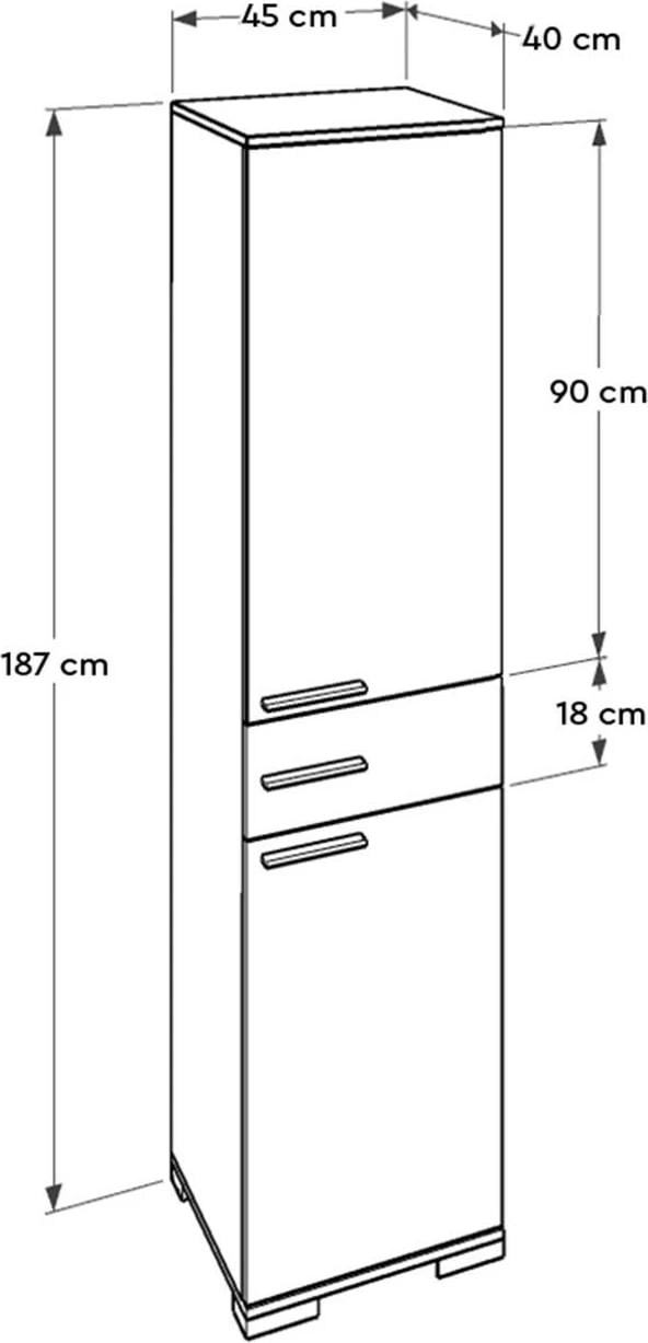 Dollap multifunksional, ngjyrë e bardhë, Hanah Home, Adr-421-Pp-1