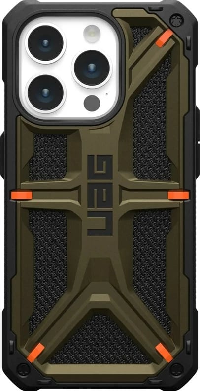 Mbështjellës Urban Armor Gear 11427811397B për celular, për Apple, 6.1", i zi/i gjelbër/i portokalltë