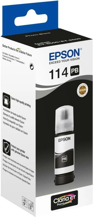 Bojë printeri Epson 114 EcoTank C13T07B140 70 ml Claria ET Premium Photo Black e zezë