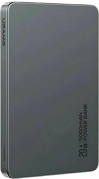 Powerbank USAMS 5000mAh, 20W, MagSafe, i bardhë