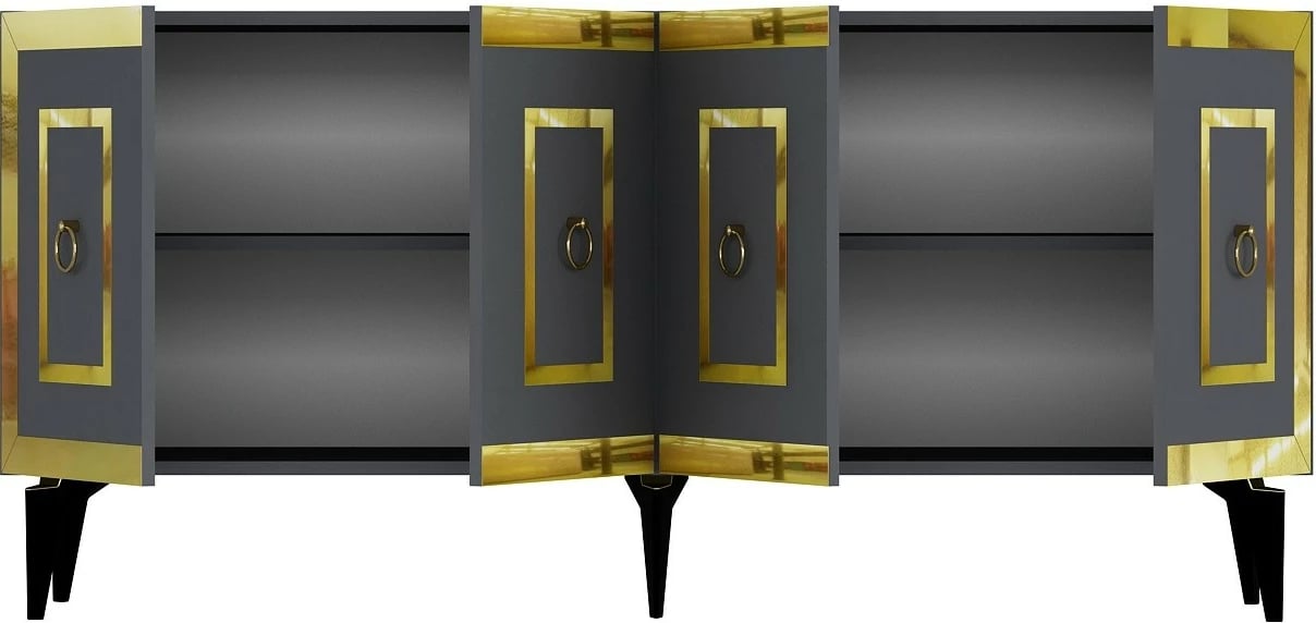 Konsolë Hanah Home, Karya, anthracite, gold