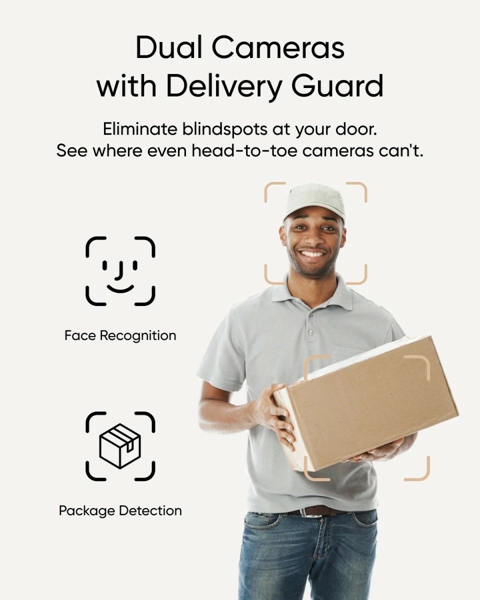 Video derë Anker B2C E340, 2K, me dy kamera, e zezë