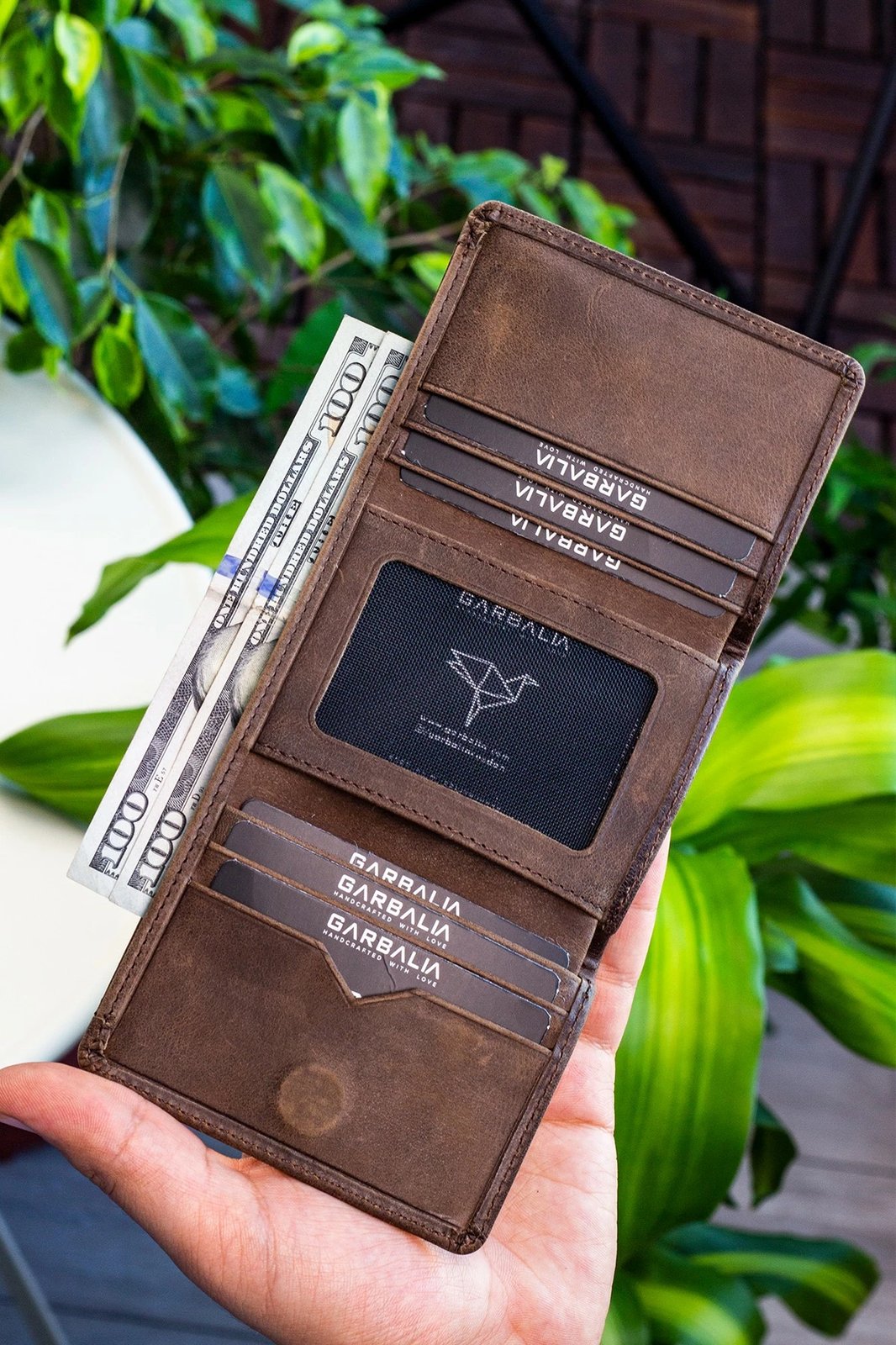 Portofol për burra, lëkurë natyrale, ngjyrë kafe, Zoozie Bags, Western