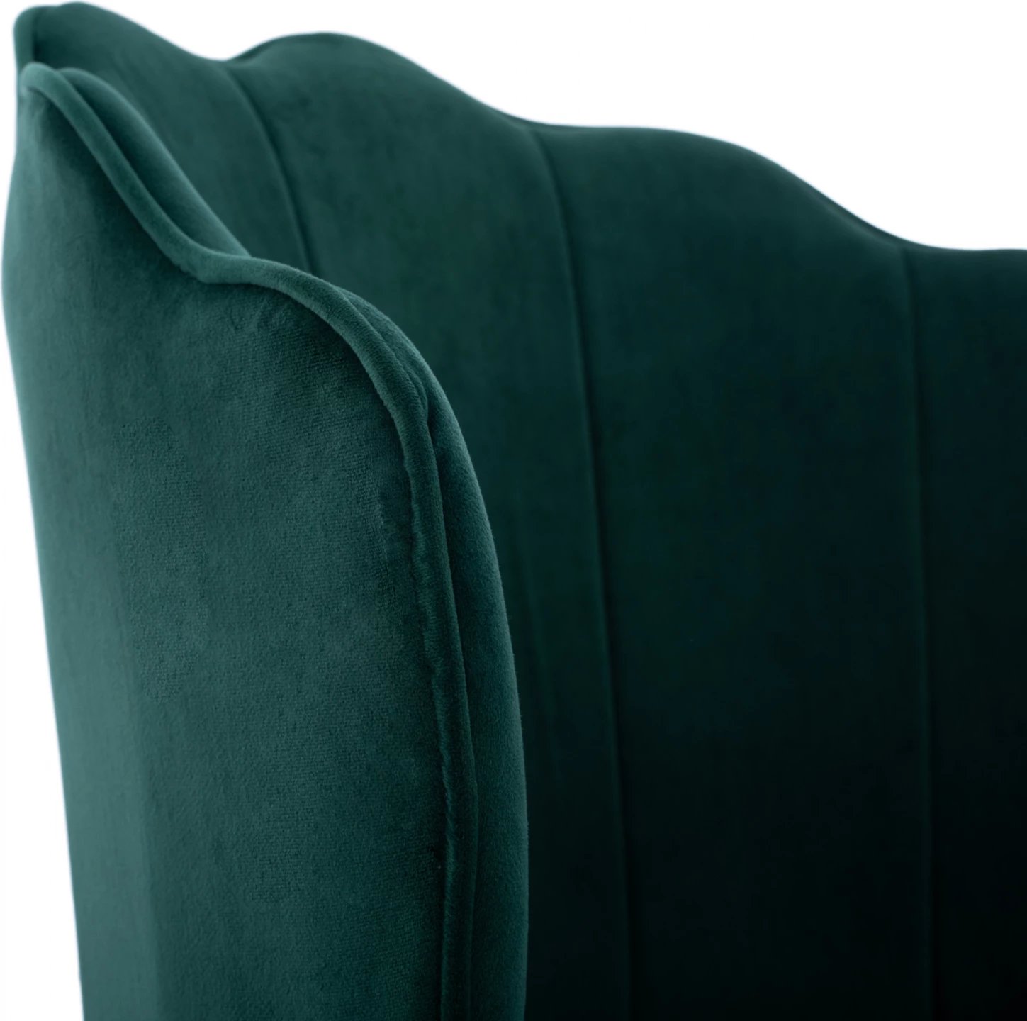 Karrige FH8737.03 kadife jeshile me kornizë metalike ari 48x48x85 cm., set prej 2 copë