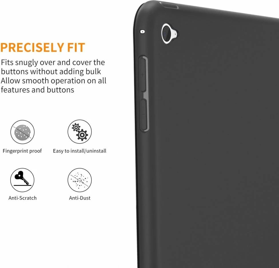 Mbështjellës Tech-Protect SmartCase për iPad Air 9.7" (2014), E zezë