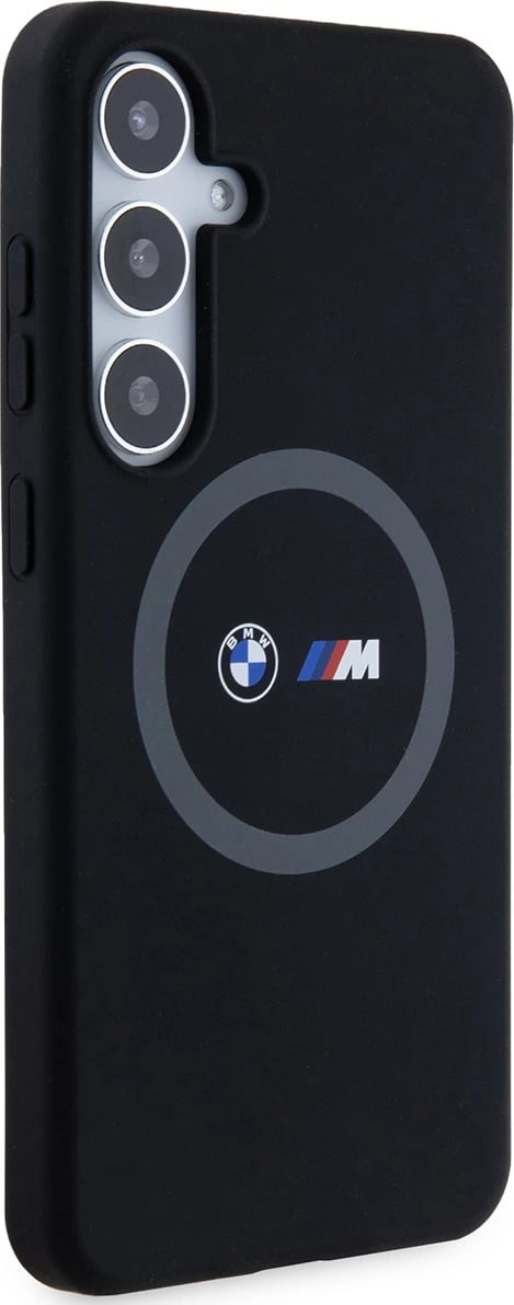 Mbështjellës BMW M Silicone Printed Ring MagSafe për Samsung Galaxy S24+, i zi