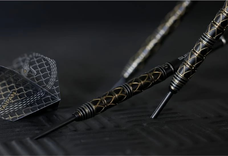 Shigjeta për dart Harrows Taipan, për meshkuj dhe femra, të zeza dhe të arta Shigjeta për dart Harrows Taipan, për meshkuj dhe femra, të zeza dhe të arta