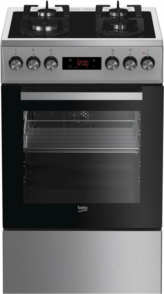 Furrë dhe pianurë Beko FSMT55330DXDS, 60L, inox, gaz dhe rrymë