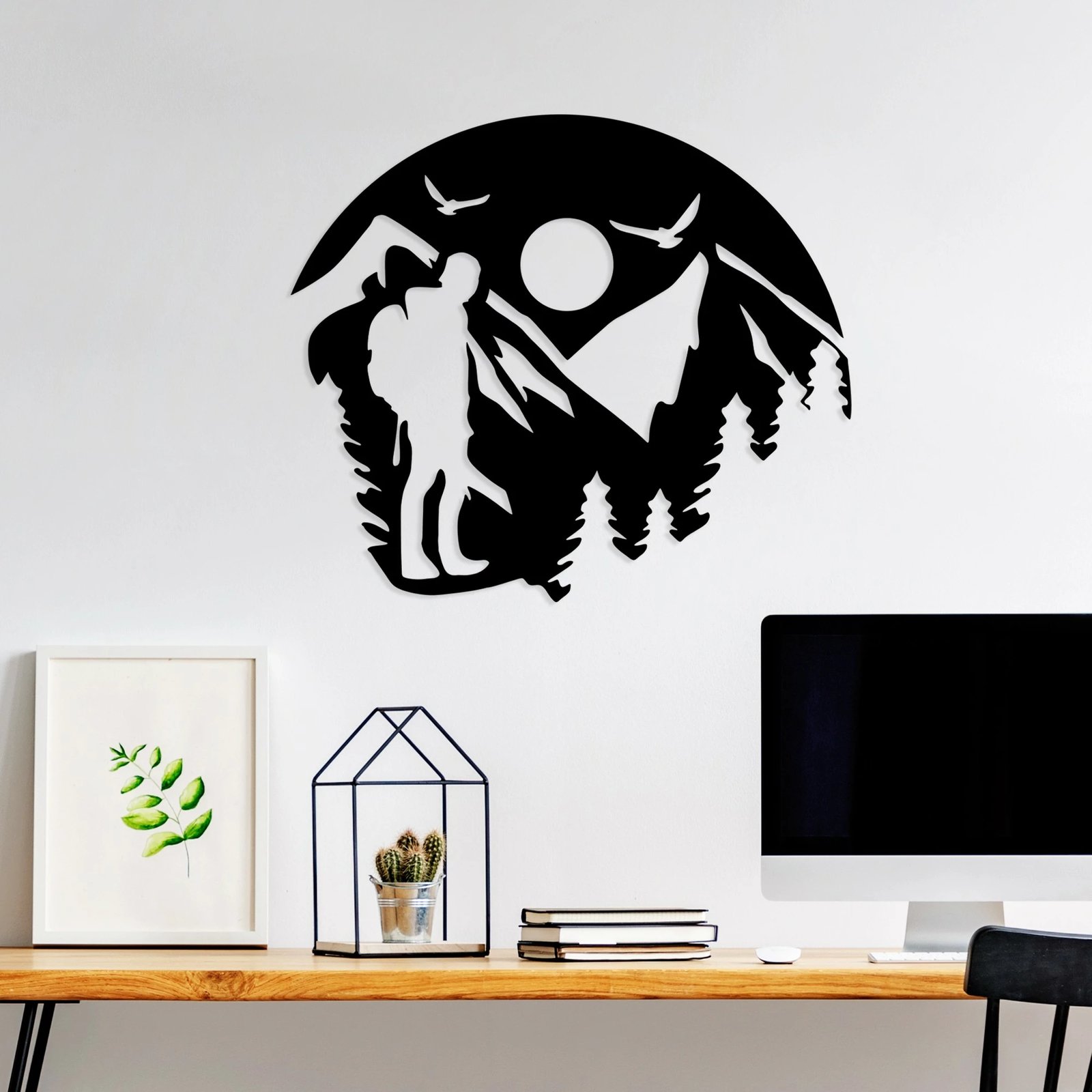 Aksesor dekorativ metalik për mur Wallity, për jashtë