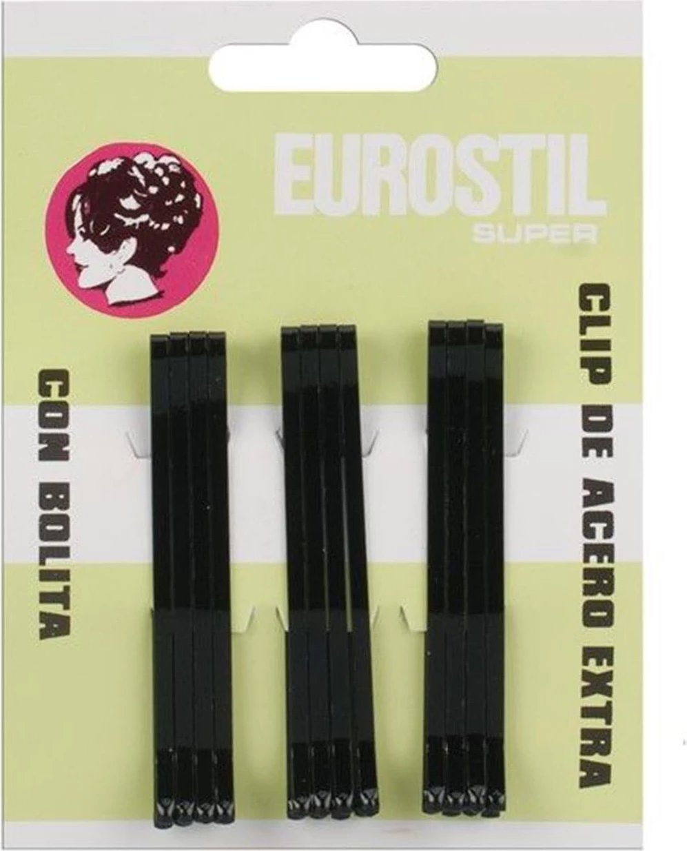 Klipsa për flokë Eurostil 55mm, 12 copë, unisex, bronzi