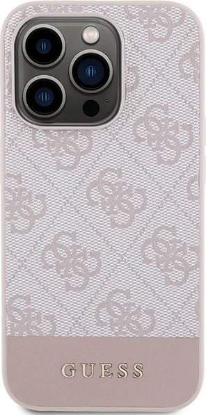 Mbështjellës Guess 4G Stripe për iPhone 15 Pro, Rozë Mbështjellës Guess 4G Stripe për iPhone 15 Pro, Rozë