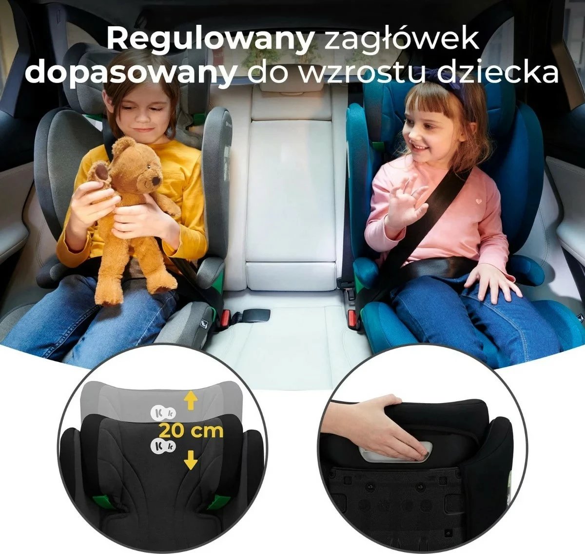 Ulese makine Kinderkraft JUNIOR FIX 2 i-Size, 100-150 cm, e zezë