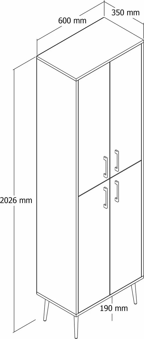 Dollap për këpucë Hanah Home, Berlin A, i bardhë, i artë