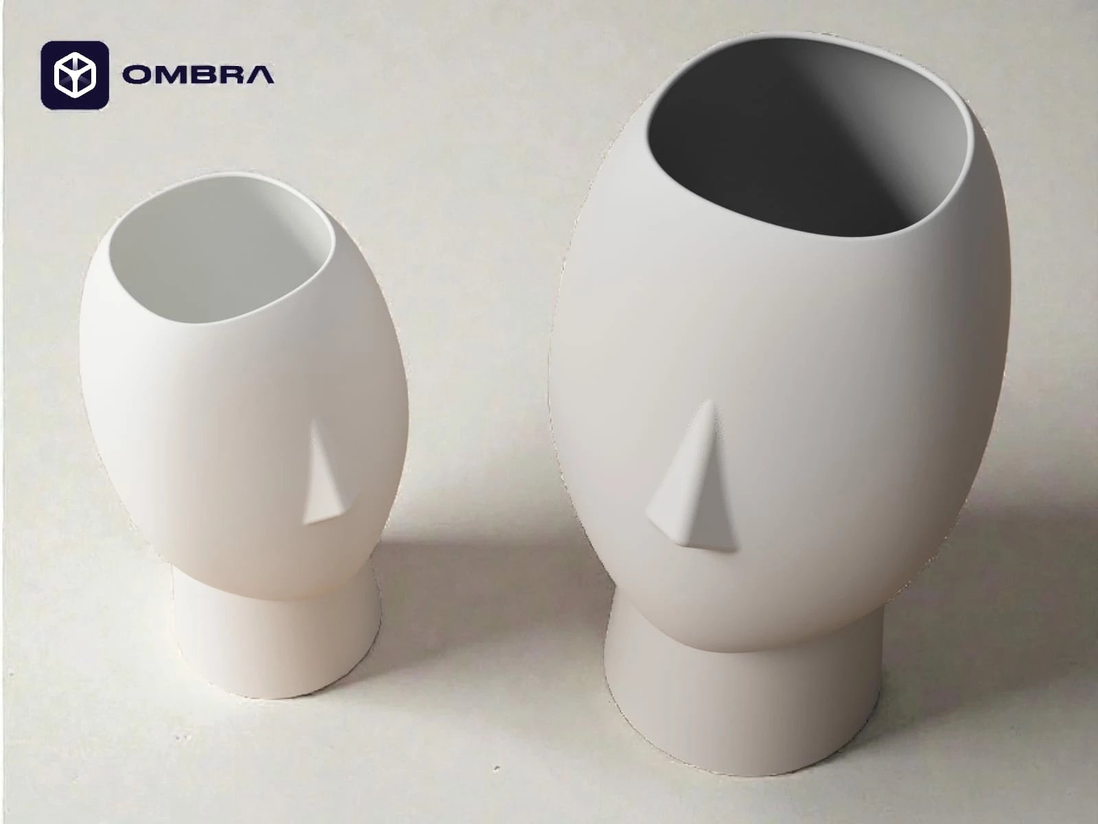 Vazo Dekorative dhe Kreative (Modern Face Vase), e zezë