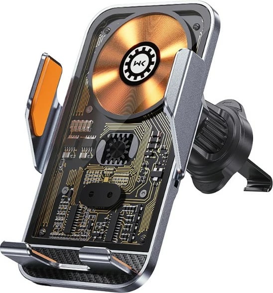 Mbajtës automatik për veturë WEKOME WP-U204 me karikim wireless 15W, i zi