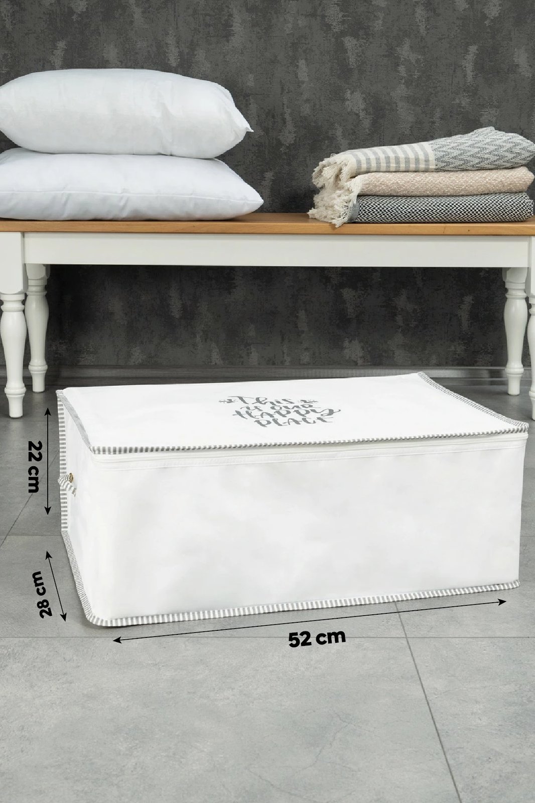 Shportë prej fëlti, dizajn Aberto, ALS-04188, e bardhë