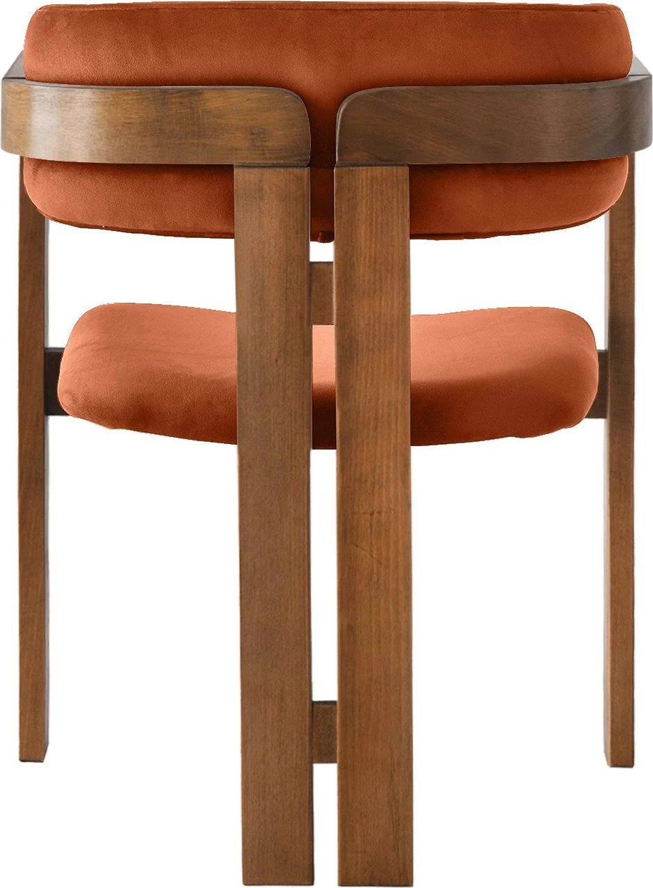 Karrige Skye Decor, ngjyrë arre dhe kadife e kuqe, CO-028