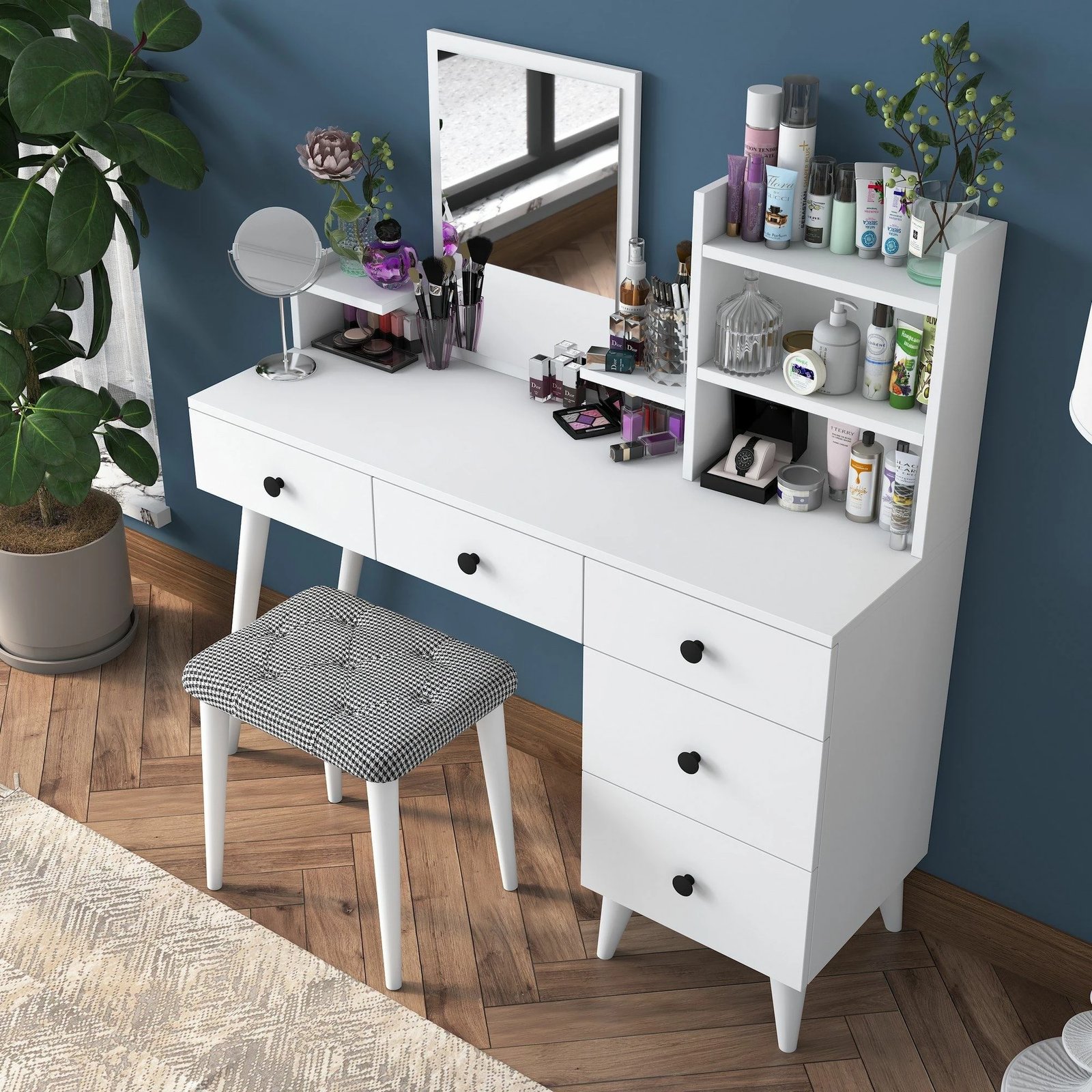 Tavolinë grimi Hanah Home, BJ101 - 2294, e bardhë