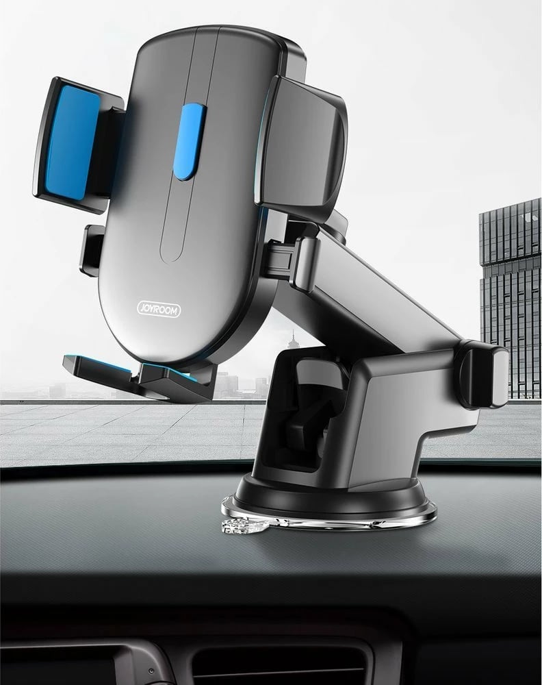 Mbajtës telefoni për veturë Joyroom JR-OK3, krah teleskopik, për xham dhe panel, i zi