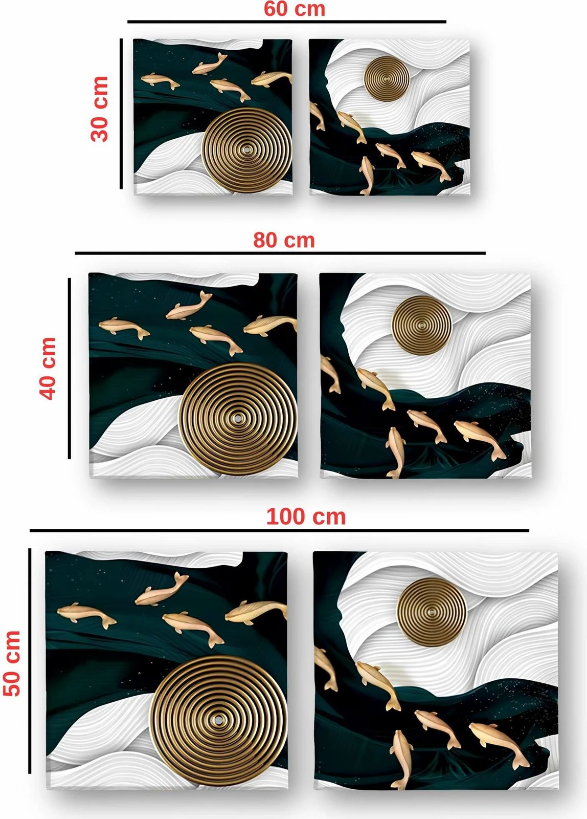 Pikturë dekorative në kanavacë (2 copë), Wallity, ASR_CNV2-20, 30x30