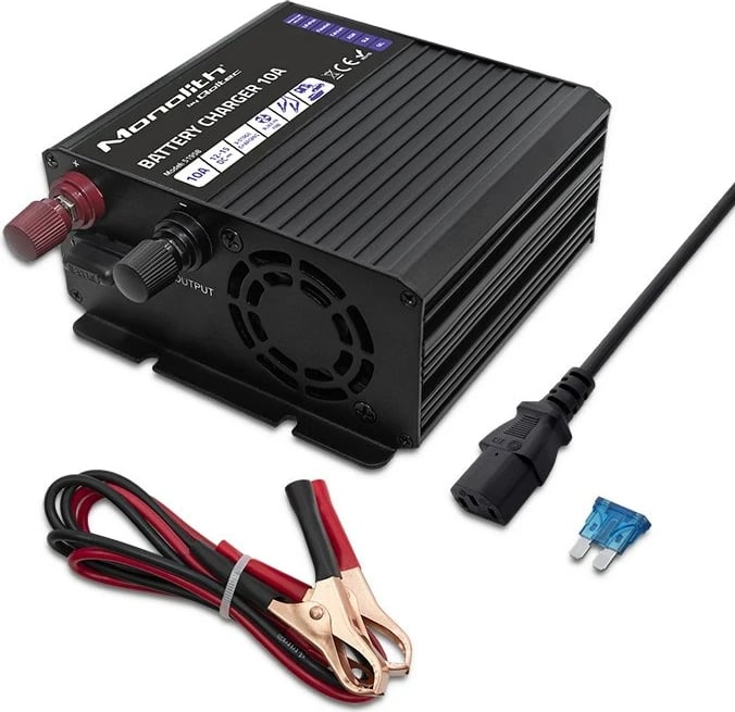 Karikues baterie Qoltec 51958 Smart Monolith për LiFePO4 AGM GEL SLA, 10A, 12V Karikues baterie Qoltec 51958 Smart Monolith për LiFePO4 AGM GEL SLA, 10A, 12V