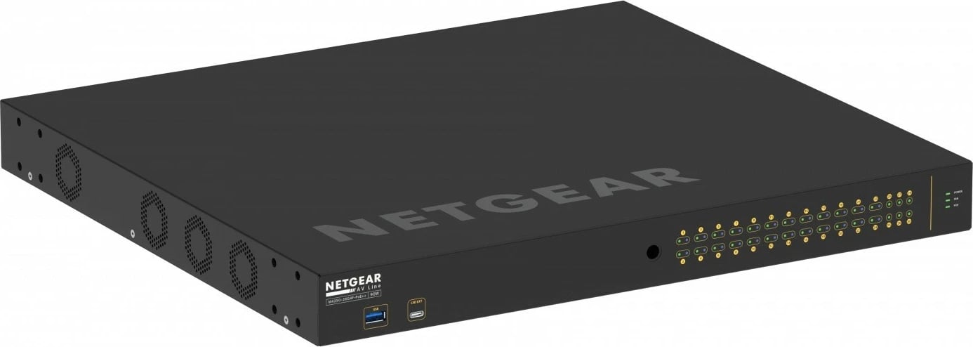 Switch Netgear M4250-26G4F-POE++ GSM4230UP-100EUS, 24x1GbE PoE++ (1440 W), 2x1GbE, 4xSFP, i zi