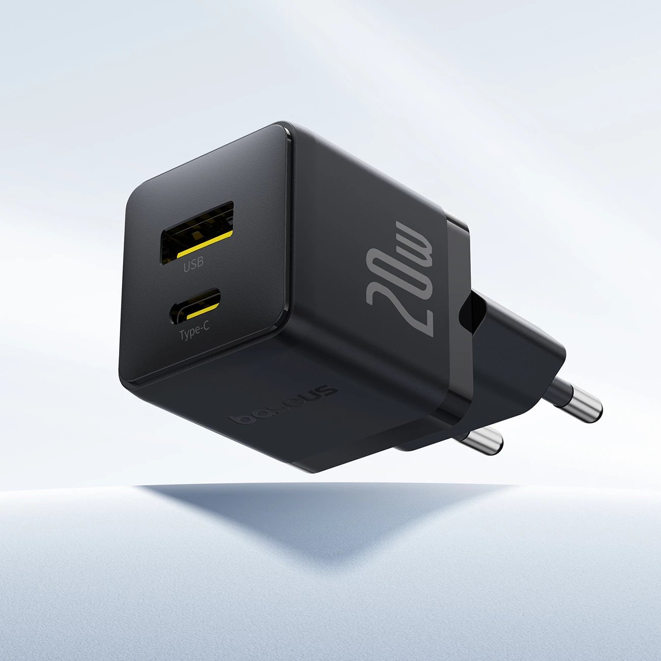 Karikues muri Baseus Palm 20W, USB-C & USB-A, i zi