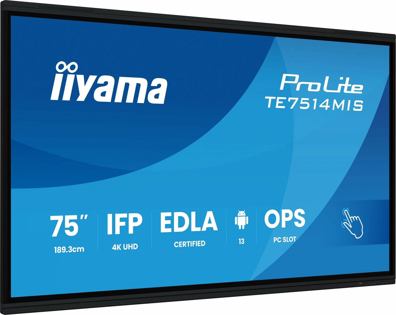 Monitor interaktiv iiyama ProLite TE7514MIS-B2AG 75 inç 4K UHD Wi-Fi i zi