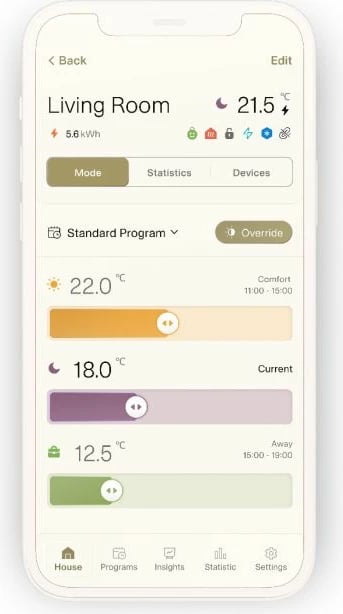 Radiator panel konvektor smart WiFi MILL Invisible PA1300WIFI4 1300W, çelik, i bardhë