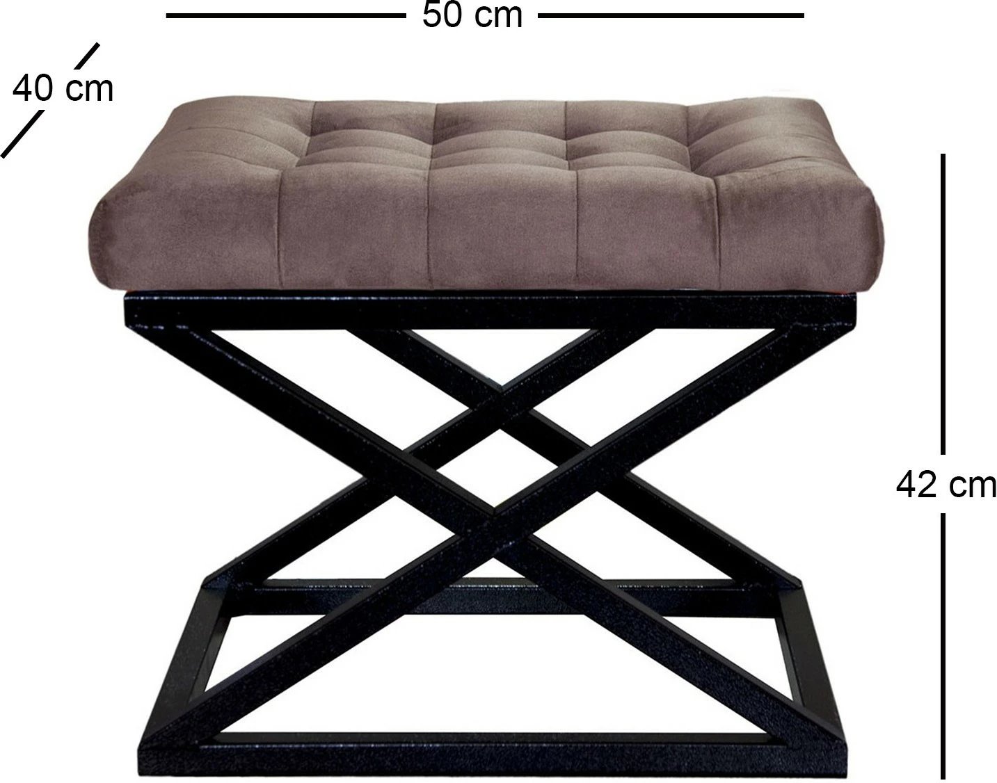 Puf Atelier del Sofa, kapraz, ngjyrë e zezë dhe kafe