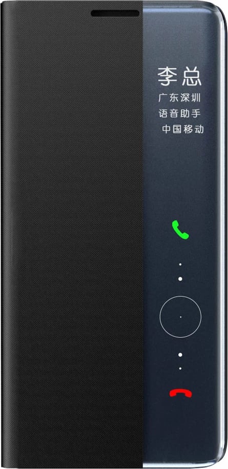 Mbështjellës Hurtel Sleep Case me dritare të mençur për Samsung Galaxy A22 4G, i zi