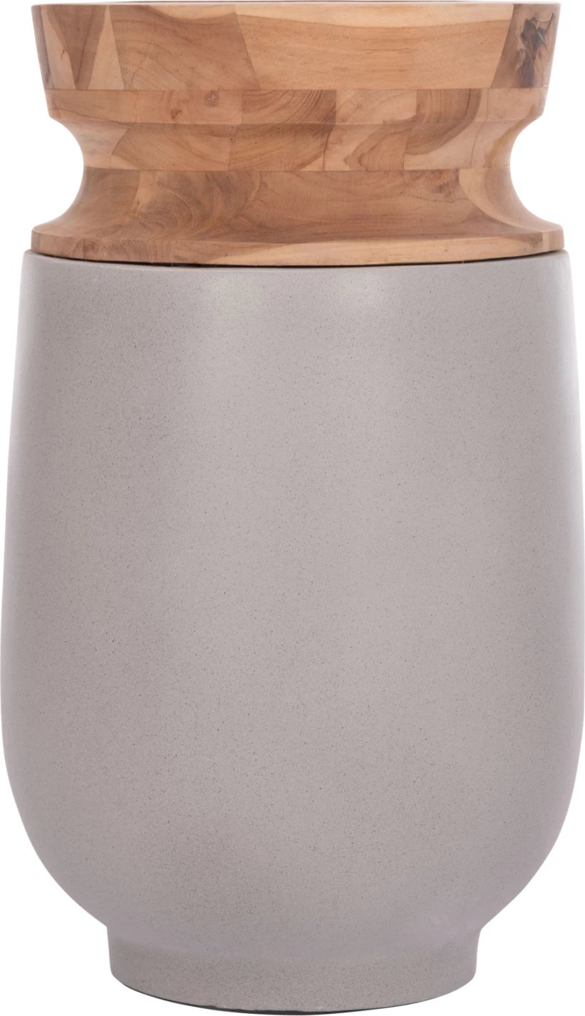 Vazo dekorative për dysheme, LINTER FH4662.03S, fibër-cement, ngjyrë gri, dru tik, 34x60cm